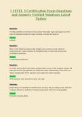 CWEA EI LEVEL 3 Certification Exam Questions and Answers Verified Solutions Latest Update