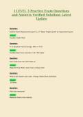 CWEA EI LEVEL 3 Practice Exam Questions and Answers Verified Solutions Latest Update