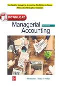 Managerial Accounting&comma; 5th Edition Test Bank by Whitecotton - Complete Study Guide&NewLine;&NewLine;