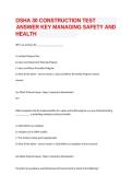 OSHA 30 Construction Managing Safety and Health &vert; Test Answer Key & Practice Questions &vert; Updated 2027