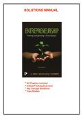 Solutions Manual &ndash; Entrepreneurship&colon; Starting and Operating a Small Business&comma; 6th Edition by JD LaRock