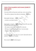 Comp&period; 3 Exam questions and answers Graded A&plus;&NewLine;latest update&NewLine;True or False&colon;&NewLine;Gross motor skills involving major muscle mass&comma; such as arms and legs&period;&NewLine;These skills are enhanced when affected by adrenaline&period; - True&NewLine;Manslaughter 2nd degree &equals; - - C felony&NewLine;- r