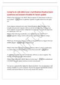 CompTia A&plus; 220-1001 Core 1 Certification Practice Exam&NewLine;questions and answers Graded A&plus; latest update&NewLine;Which of the following is the MOST likely symptom of a dirty drum or roller in a&NewLine;laser printer&quest; - Lines or splotches repeated at regular intervals on t