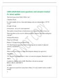 CRM OVERVIEW Exam questions and answers Graded&NewLine;A&plus; latest update&NewLine;The First Letter of the NGB CODE is for&quest;&NewLine;Chambers Paced&NewLine;In a dual chamber device&comma; what atrial timing cycles are initiated after a VP&sol;VS&NewLine;event&quest;&NewLine;PVARP &sol; PVAB&NewLine;In Hysteresis &comma; the cycle co