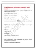 CWB 1 questions and answers Graded A&plus; latest&NewLine;update&NewLine;1&period; Which is not a recommended method for surface cleaning of a part for&NewLine;liquid penetrant examination&quest;&NewLine;a&rpar; Cleaning with organic solvents&period;&NewLine;b&rpar; Blasting with shot or dull sand&period;&NewLine;c&rpar; Cleaning with de-grea