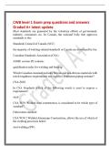 CWB level 1 Exam prep questions and answers&NewLine;Graded A&plus; latest update&NewLine;Most standards are generated by the voluntary efforts of government&comma;&NewLine;industry&comma; consumers etc&period; In Canada&comma; the national body that approves&NewLine;standards is the&colon;&NewLine;Standards Council of Canada