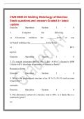 CWB MOD 22 Welding Metallurgy of Stainless&NewLine;Steels questions and answers Graded A&plus; latest&NewLine;update&NewLine;Exercise Questions Section 1 - 6&NewLine;1&period; Complete the following &colon;&NewLine;a&rpar; Chromium stabilizes the &lowbar;&lowbar;&lowbar;&lowbar;&lowbar;&lowbar;&lowbar;&lowbar;&lowbar;form of iron&NewLine;b&rpar; Nickel stabilizes the &lowbar;&lowbar;&lowbar;&lowbar;&lowbar;&lowbar;&lowbar;&lowbar;&lowbar;&lowbar;&lowbar;&lowbar;&lowbar;&lowbar;form