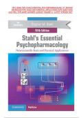 TEST BANK FOR STAHLS ESSENTIAL PSYCHOPHARMACOLOGY&colon; NEUROSCIENTIFIC BASIS AND PARENTAL APPLICATIONS 5th EDITION  WITH QUESTIONS AND WELL EXPLAINED ANSWERS ALREADY GRADED A&plus; LATEST VERSION 2027