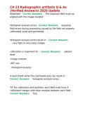 CH 23 Radiographic artifacts Q & As &lpar;Verified Answers&rpar; 2026 Update