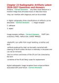 Chapter 23 Radiographic Artifacts Latest 2026-2027 Questions and Answers