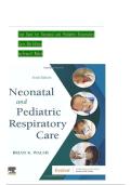 TESTBANK - Neonatal and Pediatric Respiratory Care 6th Edition by Brian K&period; Walsh