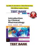 Test Bank For Introductory Clinical Pharmacology  11th Edition Complete Chapters  