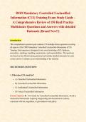 DOD Mandatory Controlled Unclassified Information &lpar;CUI&rpar; Training Exam Study Guide &ndash; A Comprehensive Review of 150 Real Practice Multichoice Questions and Answers with detailed Rationale &lpar;Brand New&excl;&excl;&rpar;