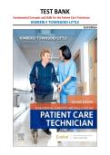 Test Bank Fundamental Concepts Skills Patient Care Technician 2nd Edition&comma; Kimberly Townsend Little