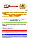 NR 607 Final Exam Prep &ndash; Diagnosis & Management in Psychiatric-Mental Health Practicum III &vert; Complete Practice Examination&comma; 250 Questions with Verified Answers & Detailed Rationales &vert; Chamberlain University PMHNP Program&comma; 2026 Edition&NewLine;&NewLine;