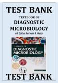 Test Bank - Textbook of Diagnostic Microbiology&comma; 6th Edition by Connie R&period; Mahon & Donald C&period; Lehman &lpar;Chapters 1-41 Complete&rpar;