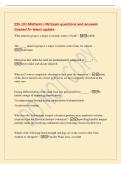 ESS 101 Midterm UW Exam questions and answers&NewLine;Graded A&plus; latest update&NewLine;What mineral group is a major economic source of lead&quest; - sulfide&NewLine;The &lowbar;&lowbar;&lowbar;&lowbar;&lowbar; mineral group is a major economic source lime for cement&period; -&NewLine;carbonate&NewLine;Meteorites that strike the earth ar
