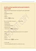 Ess 101 uw Exam questions and answers Graded A&plus;&NewLine;latest update&NewLine;Which of the following depositional events generally results in graded beds&quest;&NewLine;a&period;wind&NewLine;b&period;precipitation of calcite&NewLine;c&period;rivers&NewLine;d&period;glaciers&NewLine;e&period;turbidity - e&period;turbidity&NewLine;Rivers erosion tends to be g