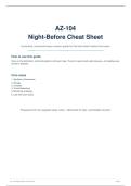 AZ-104 Night-Before Cheat Sheet &vert; Exam-Focused Revision Guide & CLI Cheat Sheet &lpar;Latest&rpar;