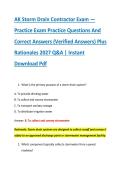 AK Storm Drain Contractor Exam &mdash; &NewLine;Practice Exam Practice Questions And &NewLine;Correct Answers &lpar;Verified Answers&rpar; Plus &NewLine;Rationales 2027 Q&A &vert; Instant &NewLine;Download Pdf 