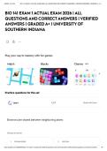 BIO 141 EXAM 1 ACTUAL EXAM 2026 &vert; ALL QUESTIONS AND CORRECT ANSWERS &vert; VERIFIED ANSWERS &vert; GRADED A&plus; &vert; UNIVERSITY OF SOUTHERN INDIANA&NewLine;