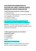 CSLB C-8 Concrete Contractor Examination Questions and Correct Answers
