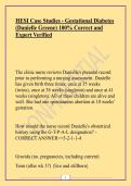 HESI Case Studies - Gestational Diabetes &lpar;Danielle Greene&rpar; 100&percnt; Correct and Expert Verified