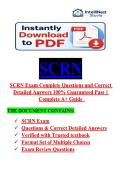SCRN Stroke Certification Final Exam 2026&sol;2027 Questions and Answers with Detailed Rationales for All Answer Choices