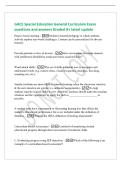 GACE Special Education General Curriculum Exam&NewLine;questions and answers Graded A&plus; latest update&NewLine;Project-based learning - Student-centered pedagogy in which students&NewLine;actively explore real-world challenges&period; Content can be personalized for diverse&NewLine;learners&period;