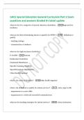 GACE Special Education General Curriculum Part 2 Exam&NewLine;questions and answers Graded A&plus; latest update&NewLine;what are the two categories of special education disabilities&period; - high and low&NewLine;incidence&NewLine;what are the three determining factors to qualify for SPED&quest; - -