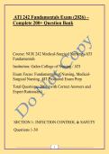 ATI 242 Fundamentals Exam &lpar;2026&rpar; &ndash; Complete 200&plus; Question Bank&NewLine;