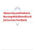 TEST BANK FOR Maternity and Pediatric Nursing 4th edition by Susan Scott Ricci &comma; Terri Kyle ISBN&colon;978-1975139766 NEW COMPLETE GUIDE WITH RATIONALES 100&percnt; VERIFIED A&plus; GRADE ASSURED&excl;&excl;&excl;&excl;&excl;NEW LATEST UPDATE&excl;&excl;&excl;&NewLine;