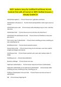SSCP&colon; Systems Security Certified Practitioner Access Controls Test with all Correct & 100&percnt; Verified Answers &vert;Already Graded A&plus;