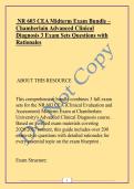 NR 603 CEA Midterm Exam Bundle &ndash; Chamberlain Advanced Clinical Diagnosis 3 Exam Sets Questions with Rationales&NewLine;