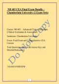 NR 603 CEA Final Exam Bundle &ndash; Chamberlain University &lpar;2 Exam Sets&rpar;&NewLine;