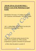 NR 601 FINAL EXAM BUNDLE &ndash; Primary Care of the Maturing & Aged Family