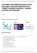VATI GREEN LIGHT PREDICTOR EXAM ACTUAL EXAM 2026 &vert; COMPLETE QUESTIONS WITH CORRECT ANSWERS &vert; GRADED A&plus; &vert; VERIFIED ANSWERS &vert; JUST RELEASED&NewLine;&NewLine;