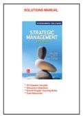 Solutions Manual &ndash; Strategic Management&colon; Text and Cases&comma; 2026 Release by Gregory G&period; Dess