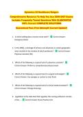 Dynamics Of Healthcare Rutgers  &NewLine;Comprehensive Resource To Help You Ace 2026-2027 Exams &NewLine;Includes Frequently Tested Questions With ELABORATED &NewLine;100&percnt; Correct COMPLETE SOLUTIONS  &NewLine;Guaranteed Pass First Attempt&excl;&excl; Current Update&excl;&excl;
