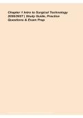 Chapter 1 Intro Surgical Technology Study Guide Practice Questions Exam Prep 2026&sol; 2027
