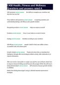 C458 Health&comma; Fitness and Wellness Questions and answers rated A&period;
