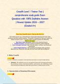 CrossFit Level 1 Trainer Test &vert; comprehensive study guide Exam Questions with 100&percnt; Definitive Answers &vert; Newest Update 2026 &ndash; 2027 &lpar;Graded A&plus;&rpar;&NewLine;&NewLine;&NewLine;