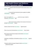 C 458 Health Fitness and Wellness Practice Questions rated A&period;