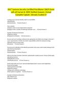 &lpar;ISC&rpar;&sup2; Systems Security Certified Practitioner &lpar;SSCP&rpar; Exam with all Correct & 100&percnt; Verified Answers &vert;Actual Complete Update &vert;Already Graded A&plus;