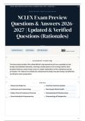 NCLEX Exam Preview Questions & Answers 2026-2027 Updated & Verified Questions &lpar;Rationales&rpar;