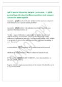 GACE Special Education General Curriculum - 1&comma; GACE -&NewLine;general special education Exam questions and answers&NewLine;Graded A&plus; latest update&NewLine;dysgraphia - brain-based disorder in which written expression is impaired&colon;&NewLine;listed under IDEA as a "specific learn