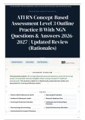ATI RN Concept-Based Assessment Level 3 Outline Practice B With NGN Questions & Answers 2026&sol;2027 Updated Review &lpar;Rationales&rpar;