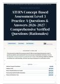 ATI RN Concept-Based Assessment Level 3 Practice A Questions & Answers 2026&sol;2027 Comprehensive Verified Questions &lpar;Rationales&rpar;