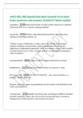 GACE-081&semi; 082 Special Education General Curriculum&NewLine;Exam questions and answers Graded A&plus; latest update&NewLine;dysgraphia - brain-based disorder in which written expression is impaired&colon;&NewLine;listed under IDEA as a "specific learning disability"&NewLine;dyscal