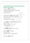 GACE &lpar;World History&rpar; Exam questions and answers Graded A&plus; latest update Neolithic Era - &ast;around 8000 BCE &ast;Agricultural Revolution &lpar;domestication of plants&sol;animals&rpar; &ast;Permanent settlements near rivers &ast;Stone tools and pottery Ancient Mesopotamia - &ast;35
